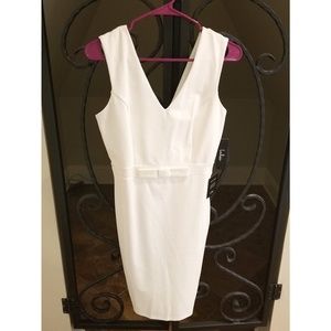 White midi-dress by Lulu's.